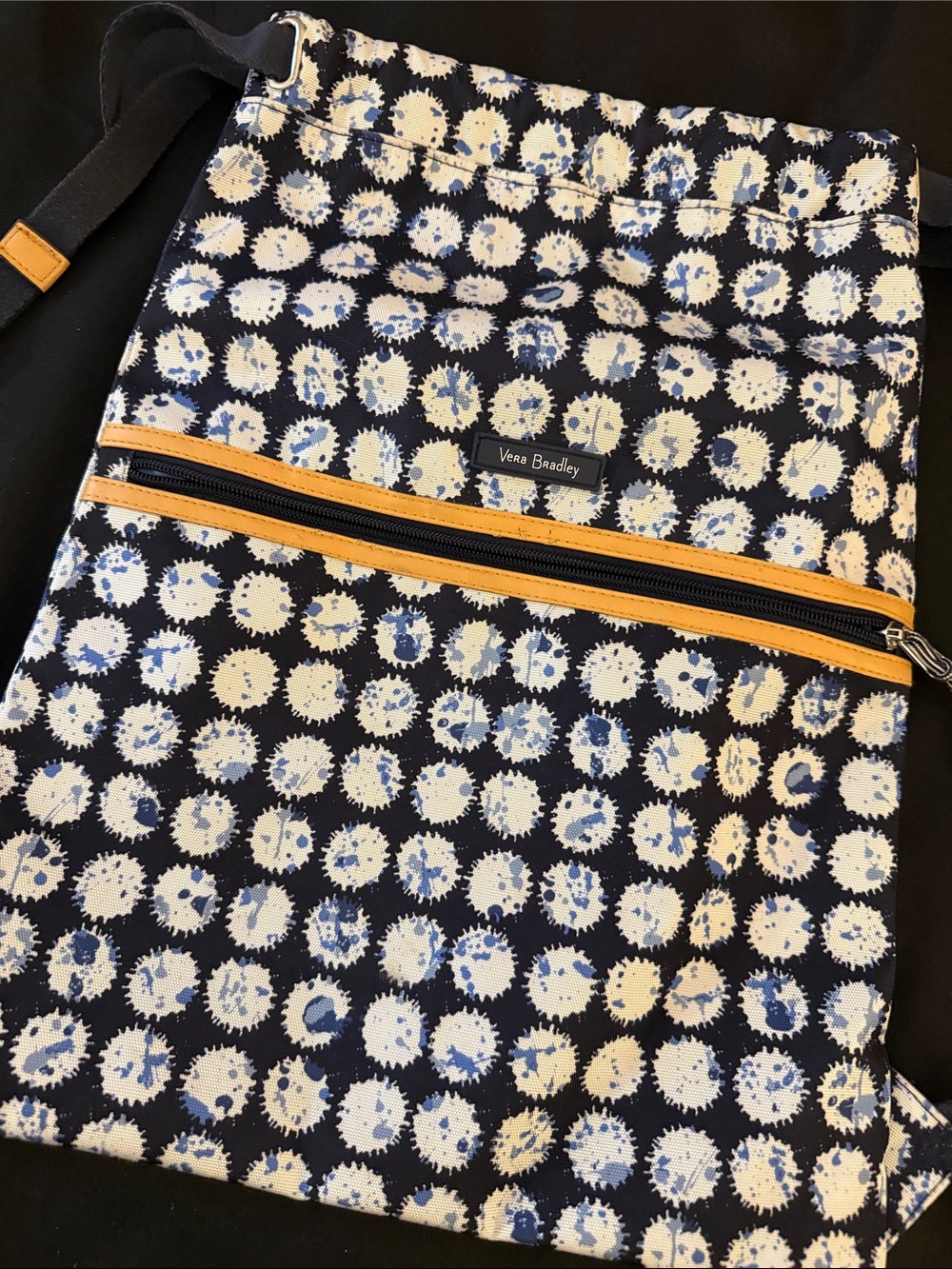 Vera Bradley Splash Dot drawstring bag with lining. VGUC